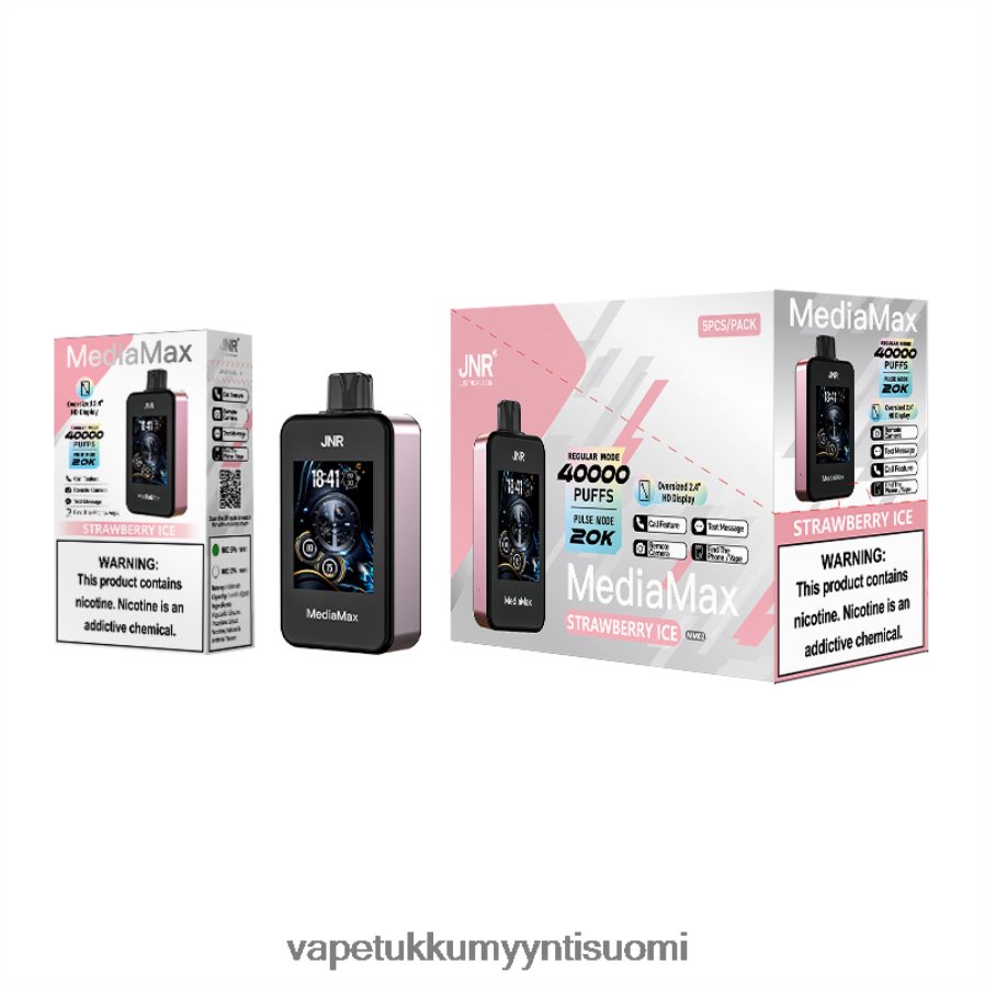 JNR MediaMax 40k puffi FLVX6Z17 mansikka jäätä vape juice wholesale