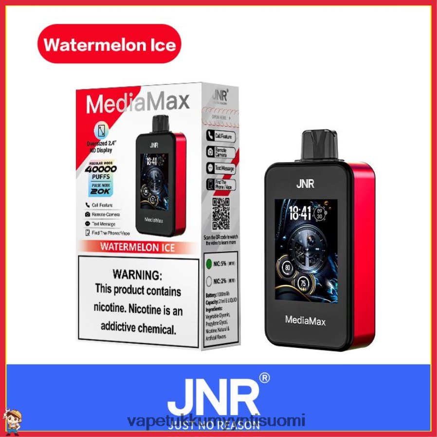 JNR MediaMax 40k puffi FLVX6Z18 vesimeloni jäätä e liquid wholesale