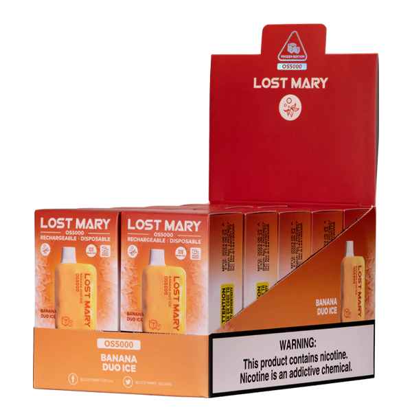 vape juice wholesale 662RF107 banaani duo jää LOST MARY OS5000