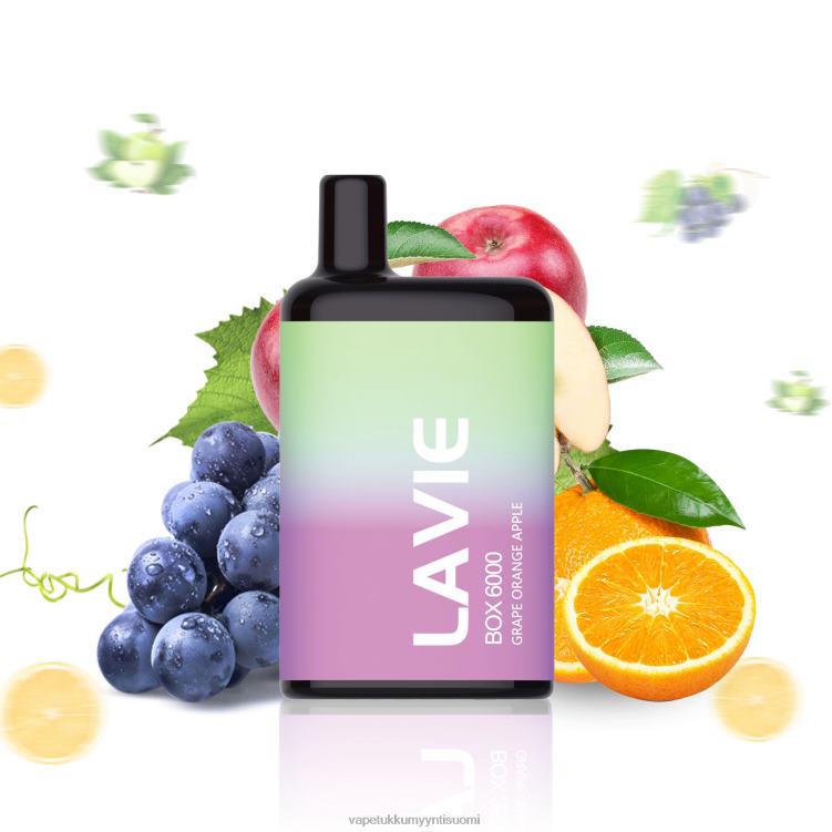 Vape Tukkumyynti Suomi - LAVIE BOX 6000 hengitystä rypäle appelsiini omena 48HJT202