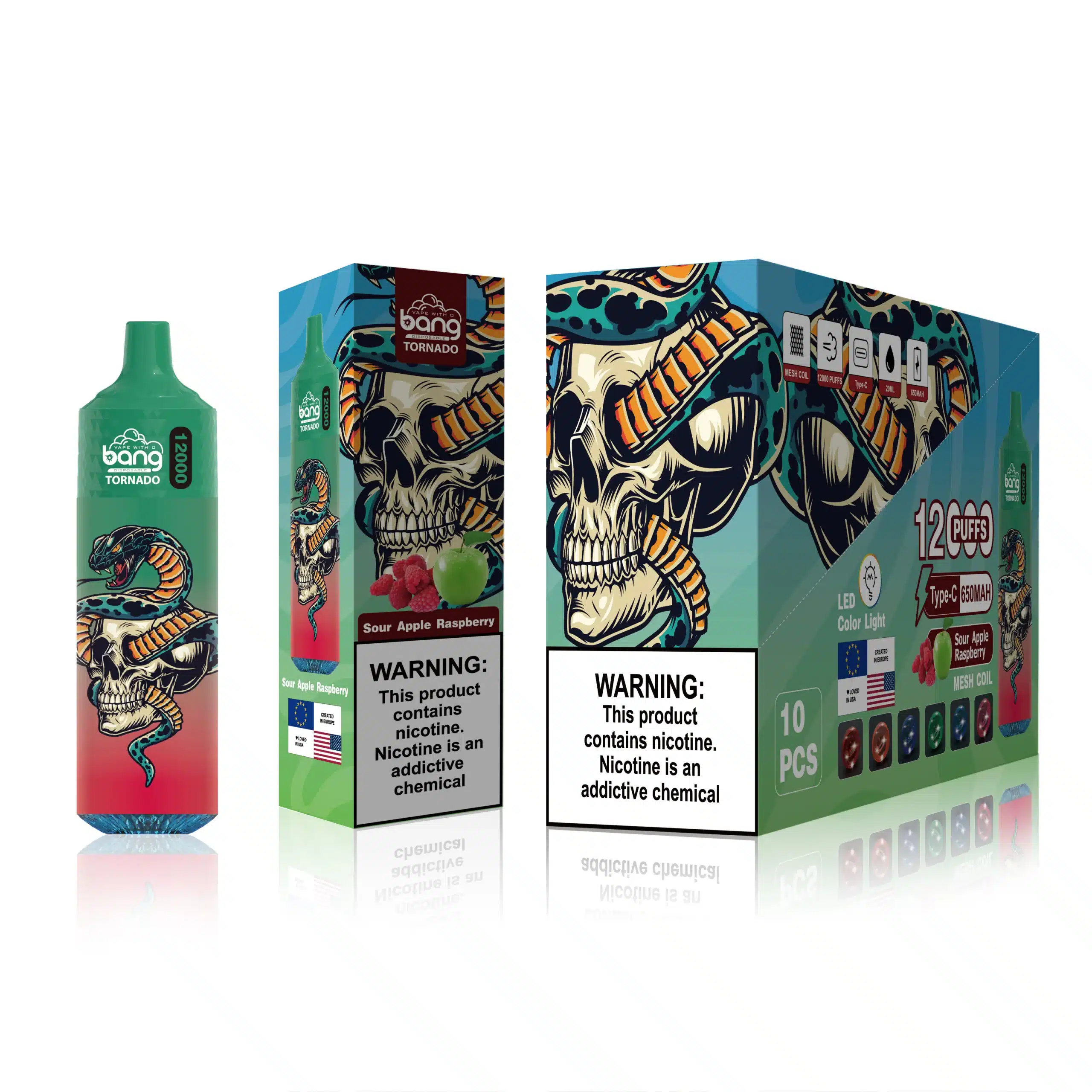 e liquid wholesale 662RF118 hapan omena vadelma Bang Box 12000 suihketta