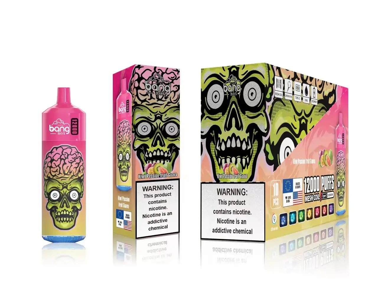 elux vape juice wholesale 662RF115 kiivi passionhedelmä guava Bang Box 12000 suihketta