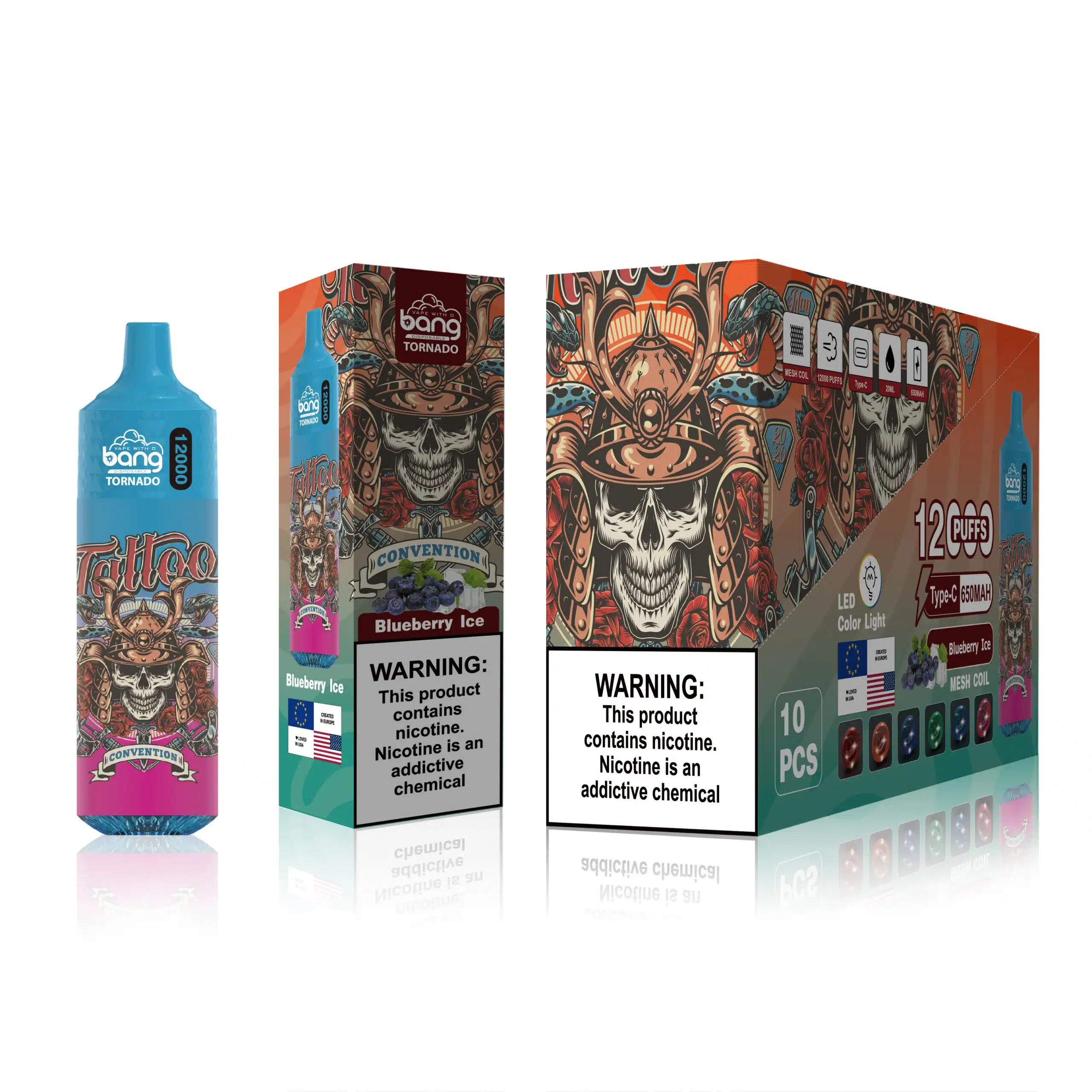 elux vape juice wholesale 662RF125 mustikka jäätä Bang Box 12000 suihketta