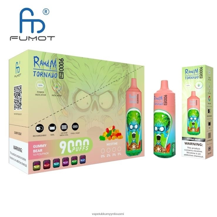 vape tukkumyynti suomi 662RF2 kertakäyttöinen RandM Tornado 9000 5 %