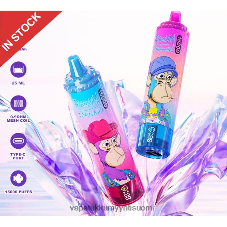 vape wholesale helsinki 662RF3 kertakäyttöinen RandM Tornado 15000 5 %