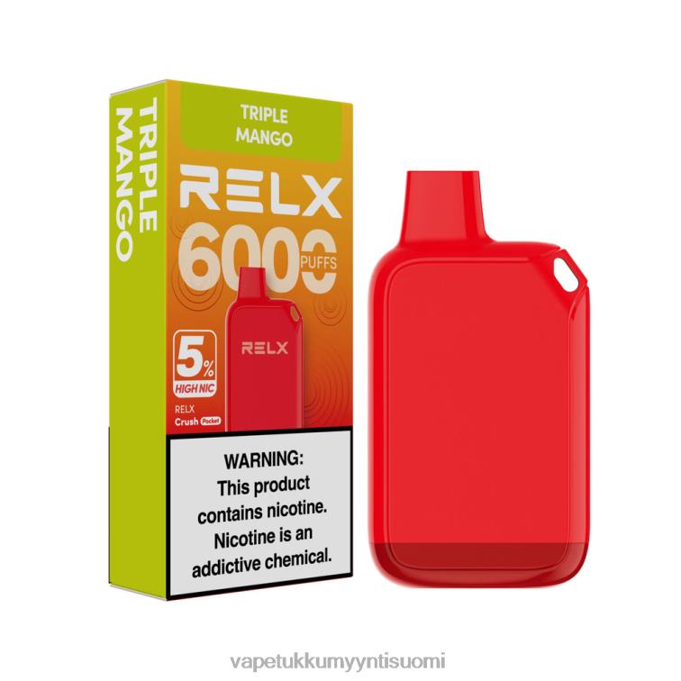 RELX Crush Pocket 6000 5% korkea nic kolminkertainen mango DFNV226 Vape Juice Bottles Wholesale