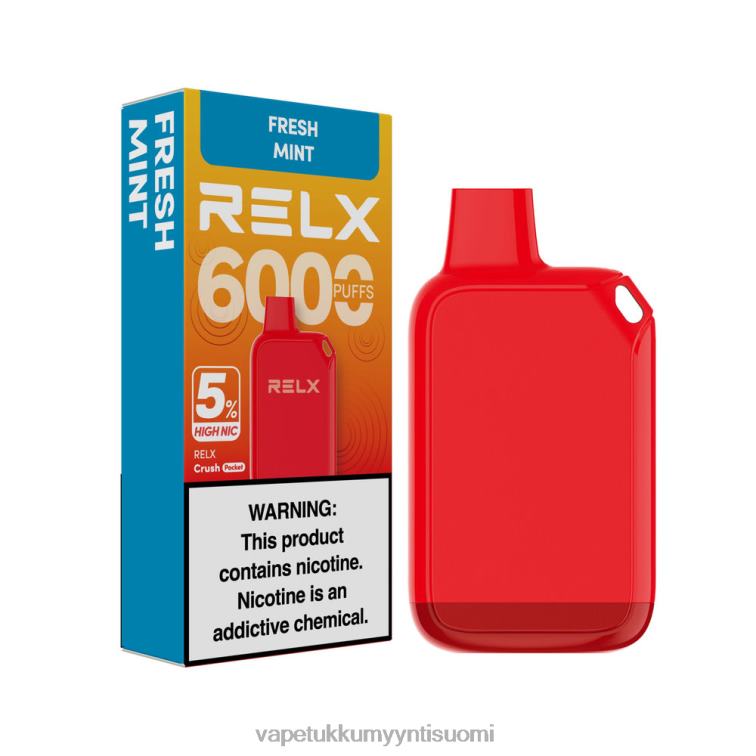 RELX Crush Pocket 6000 5% korkea nic tuoretta minttua DFNV229 Vape Coil Wholesale