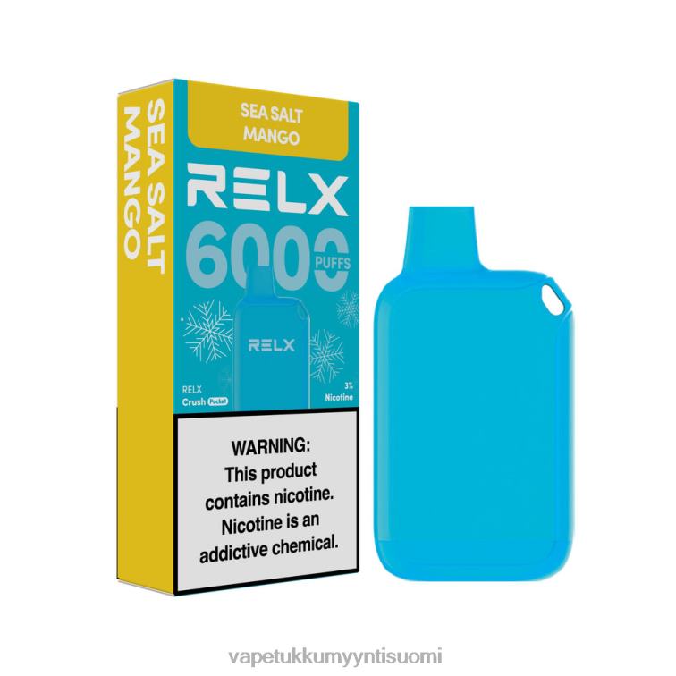 RELX Crush Pocket 6000 jäätä merisuola mangoa DFNV213 Vape Wholesale Helsinki