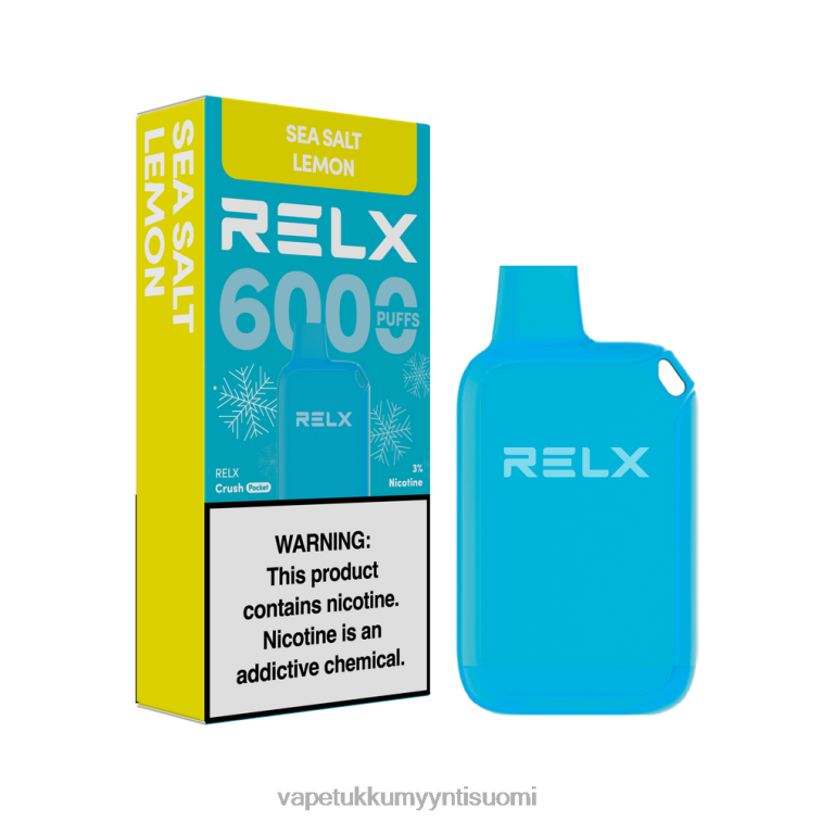 RELX Crush Pocket 6000 jäätä merisuola sitruuna DFNV211 Vape Wholesale Suomi