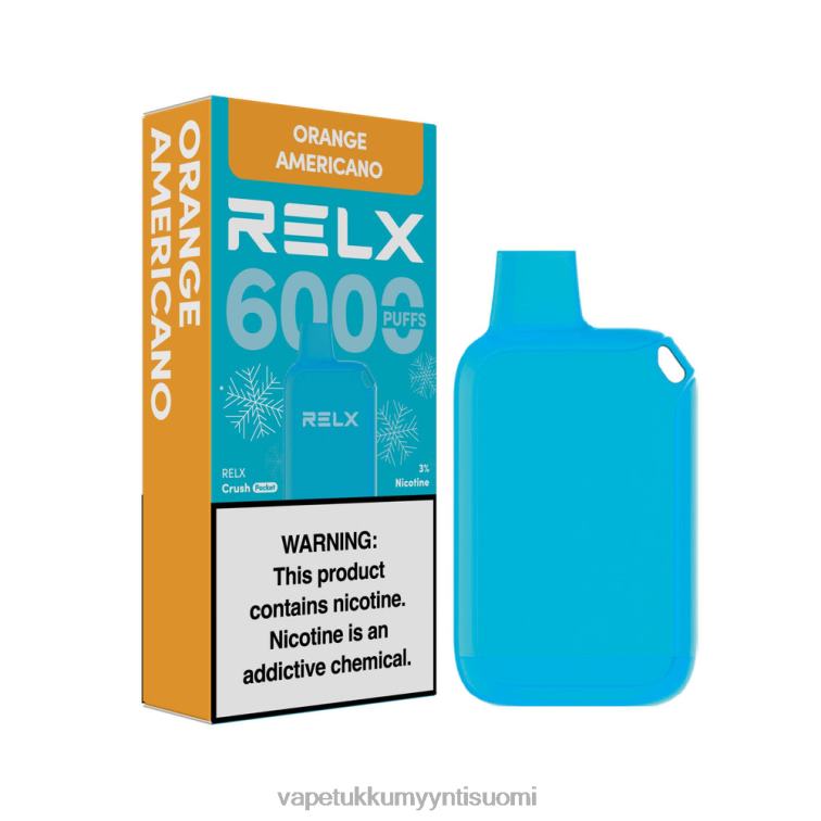 RELX Crush Pocket 6000 jäätä oranssi americano DFNV215 Elux Vape Juice Wholesale