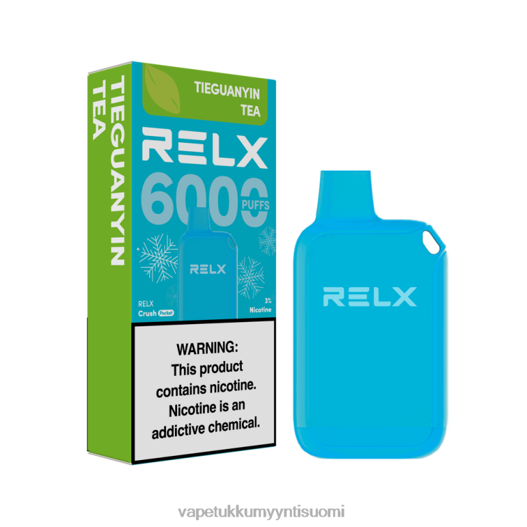 RELX Crush Pocket 6000 jäätä tieguanyin teetä DFNV222 Vape Tukkumyynti Suomi