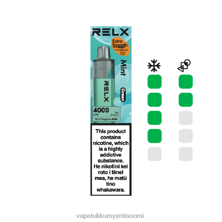 RELX MagicGo 4000 kertakäyttöistä höyryä minttu (vihreä) DFNV24 Vape Wholesale Online