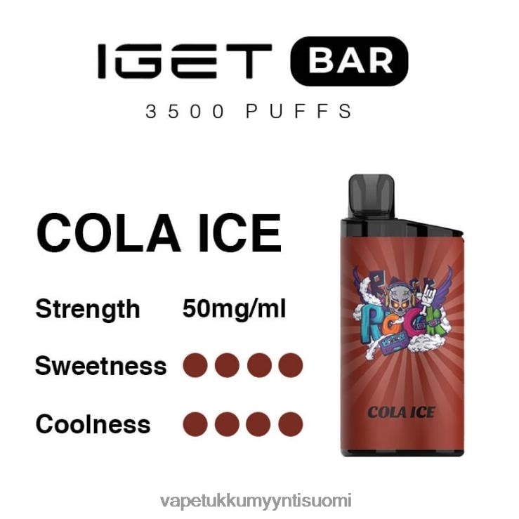 vape juice bottles wholesale 662RF96 cola jäätä IGET BAR 3500 5% nikotiinia