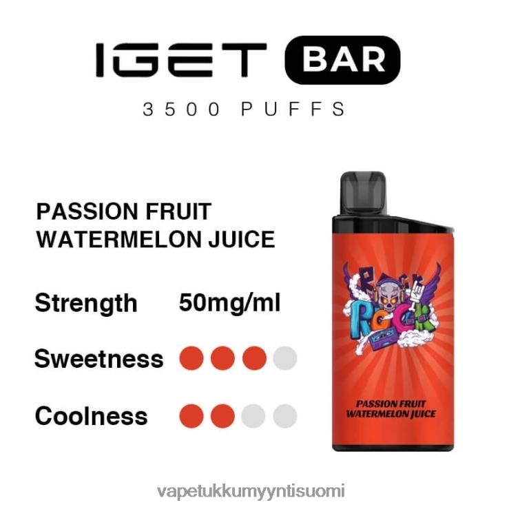 vape juice wholesale 662RF97 passionhedelmävesimeloni mehu IGET BAR 3500 5% nikotiinia