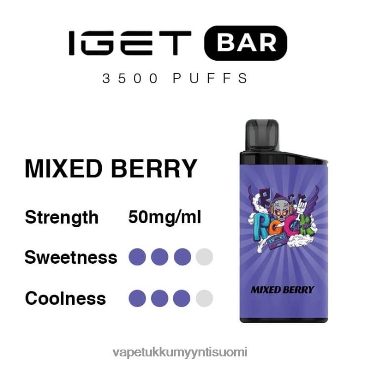 vape wholesale online 662RF94 sekoitettu marja IGET BAR 3500 5% nikotiinia