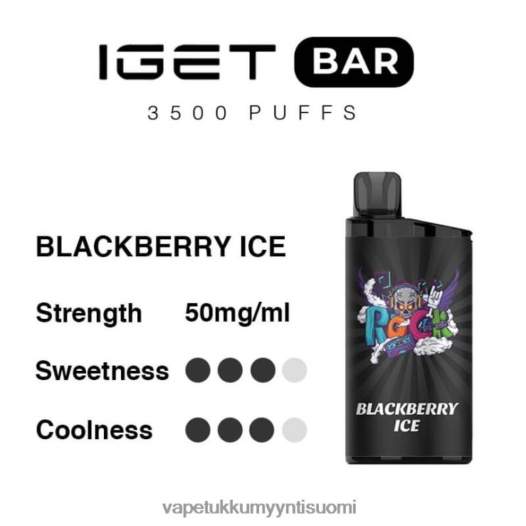 vape wholesale suomi 662RF91 karhunvatukkajää IGET BAR 3500 5% nikotiinia