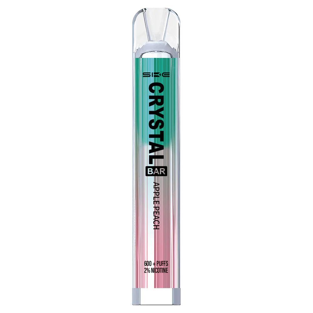 vape juice bottles wholesale 662RF266 omena persikka SKE Crystal Bar kertakäyttöinen vape 600 suihketta