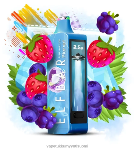 Elux Vape Juice Wholesale - Elf Bar Planet 25 000 sininen razz-jää J446V15