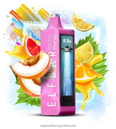 Höyrystää Vape - Elf Bar Planet 25 000 valkoinen persikka baja splash J446V20