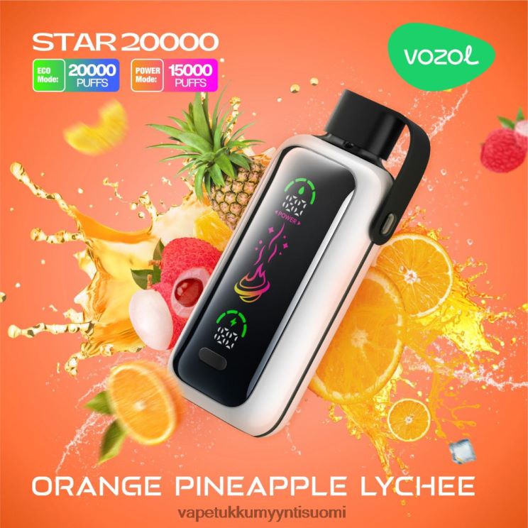 VOZOL STAR 20 000 oranssi ananas litsi 828BFJ15 | Elux Vape Juice Wholesale