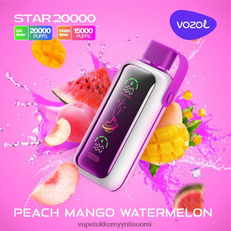 VOZOL STAR 20 000 persikka mango vesimeloni 828BFJ16 | Vape Juice Bottles Wholesale
